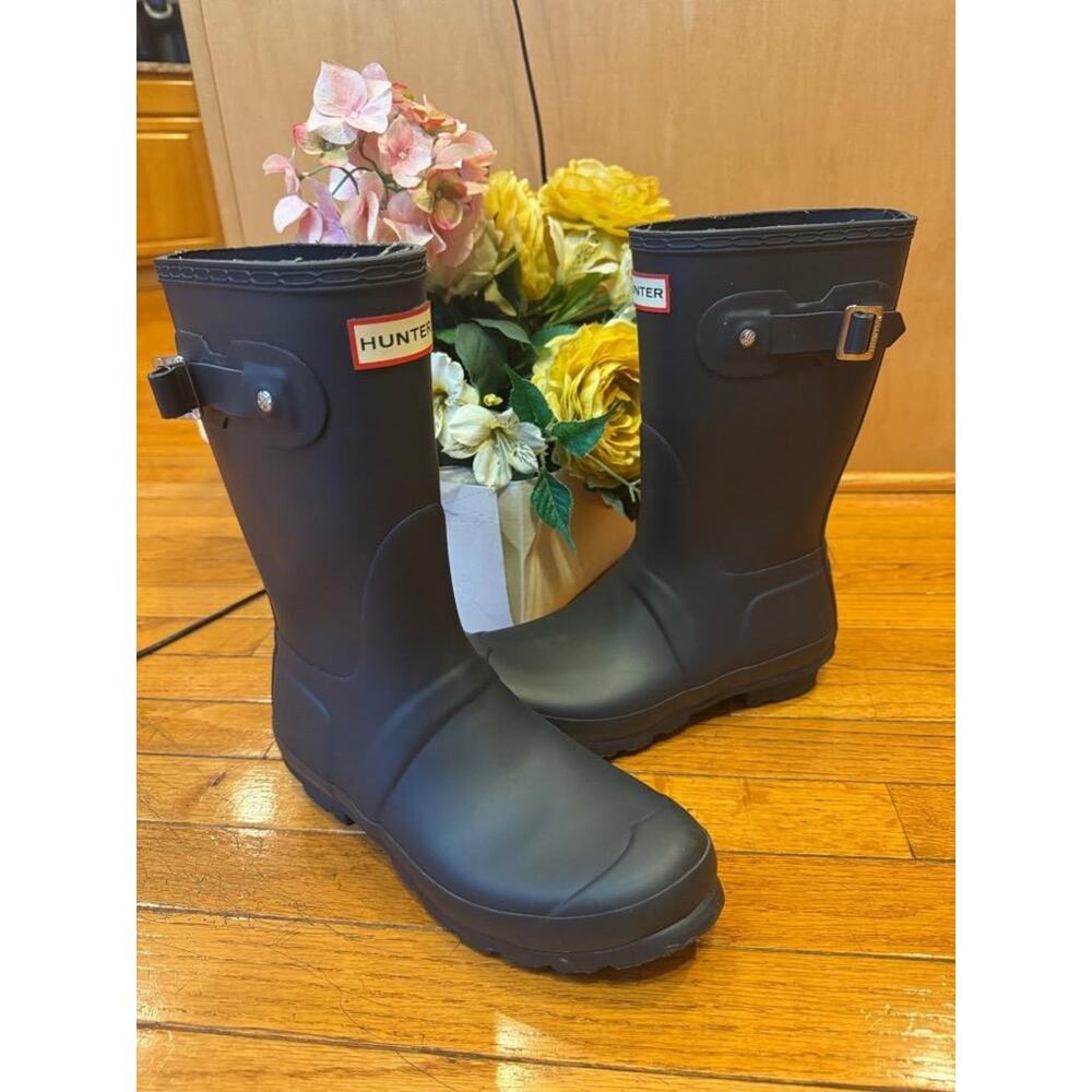 nwob Hunters Boots Women's Original BLACK Short Boots UK6 US 8 (1500